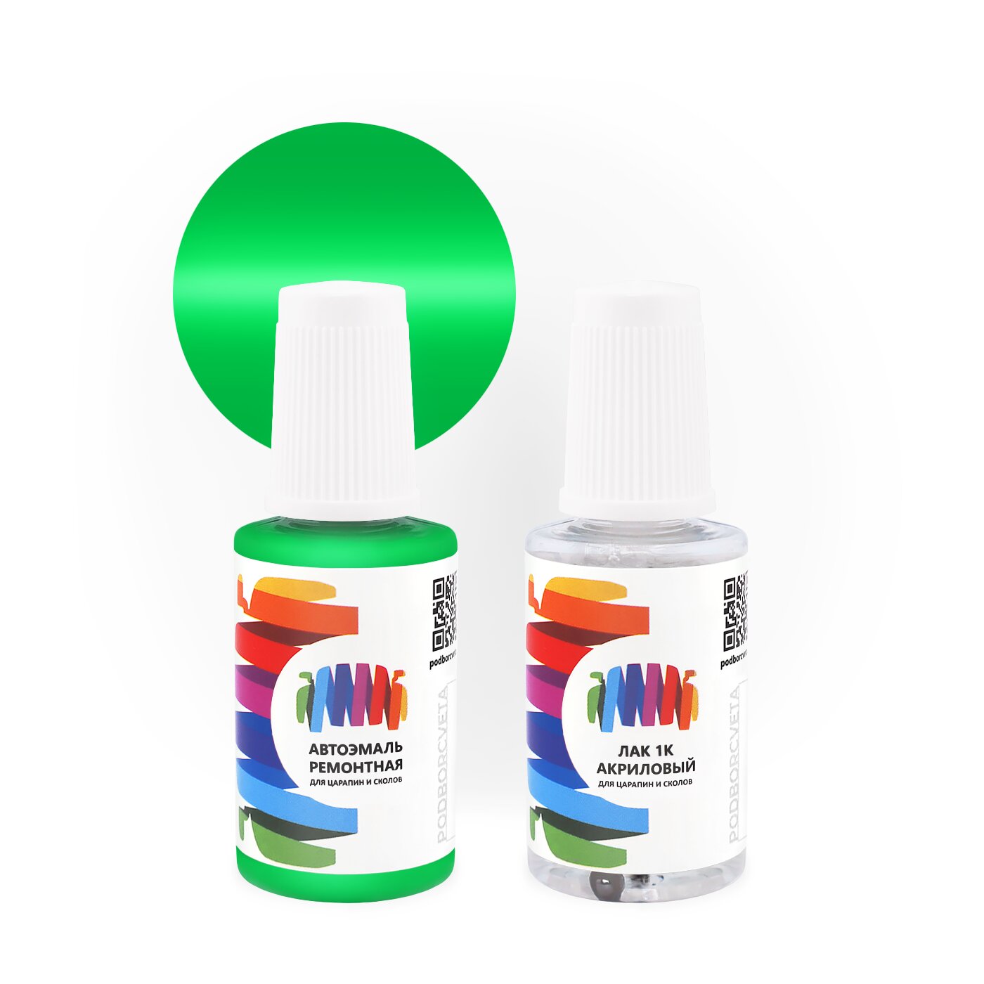 Подкраска для Scania (Скания) «Green», код цвета 1940345 (зеленый), базовая автоэмаль с кисточкой от сколов и царапин, штрих-корректор 20 мл.