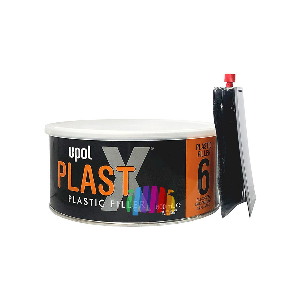 Шпатлевка для пластика эластичная U-POL PLAS/6 Plast X 6 Plastic Filler 600 мл. 3