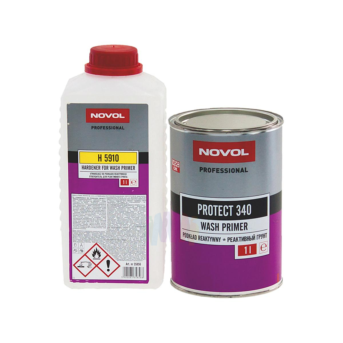 NOVOL Protect 340 Wash Primer Грунт реактивный антикоррозийный 1 л. с отвердителем 1 л.