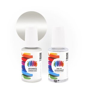 Подкраска для Toyota (Тойота) «White», код цвета 071 (белый), базовая автоэмаль 3 сл. с кисточкой от сколов и царапин, штрих-корректор 20 мл.