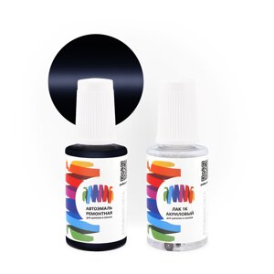 Подкраска для Mercedes Benz (Мерседес Бенц) «Azul Tanzania», код цвета 359, DB90025 (синий), базовая автоэмаль с кисточкой от сколов и царапин, штрих-корректор 20 мл.