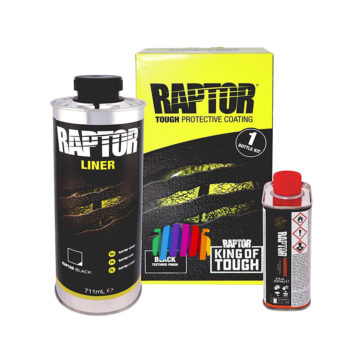 Защитное покрытие раптор U-POL RLB/S1 Raptor Black черное 750 мл 01