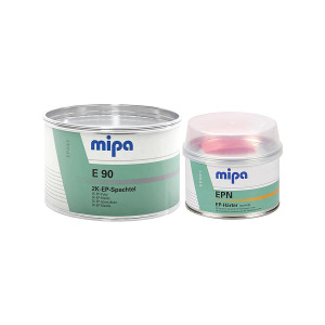 MIPA E90 2K Epoxy Spachtel Высокопрочная эпоксидная автомобильная шпатлевка 1 кг. с отвердителем 0,5 кг.