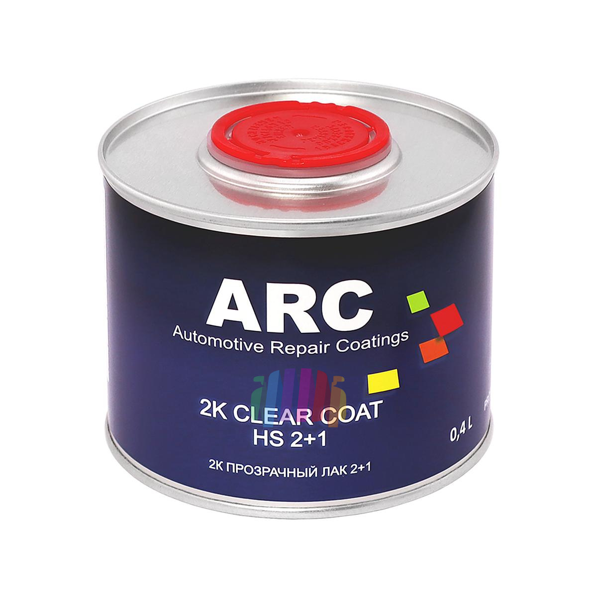 Прозрачный акриловый автомобильный лак ARC 2K HS 2+1 Clear Coat 0,4 л. с отвердителем 0,2 л. 2