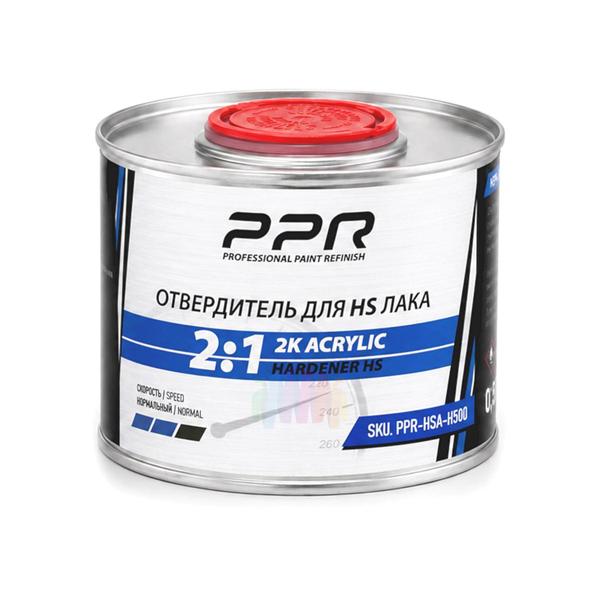 Высокоглянцевый акриловый бесцветный лак PPR 2K HS 1 л. с отвердителем 0,5 л. 5