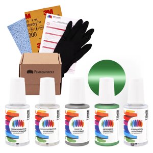 Ремкомплект для Toyota (Тойота) «Piraeus Green», код цвета 618 (зеленый), акриловая автоэмаль, набор для ремонта сколов и царапин