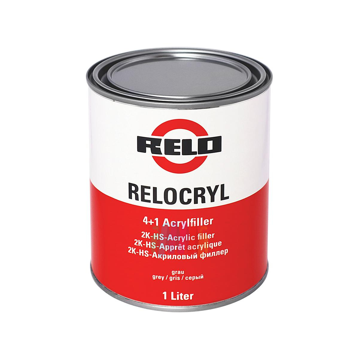Грунт акриловый автомобильный RELO Relocryl 4+1 Acrylfiller grau (серый) 1 + 0,25 л. 3