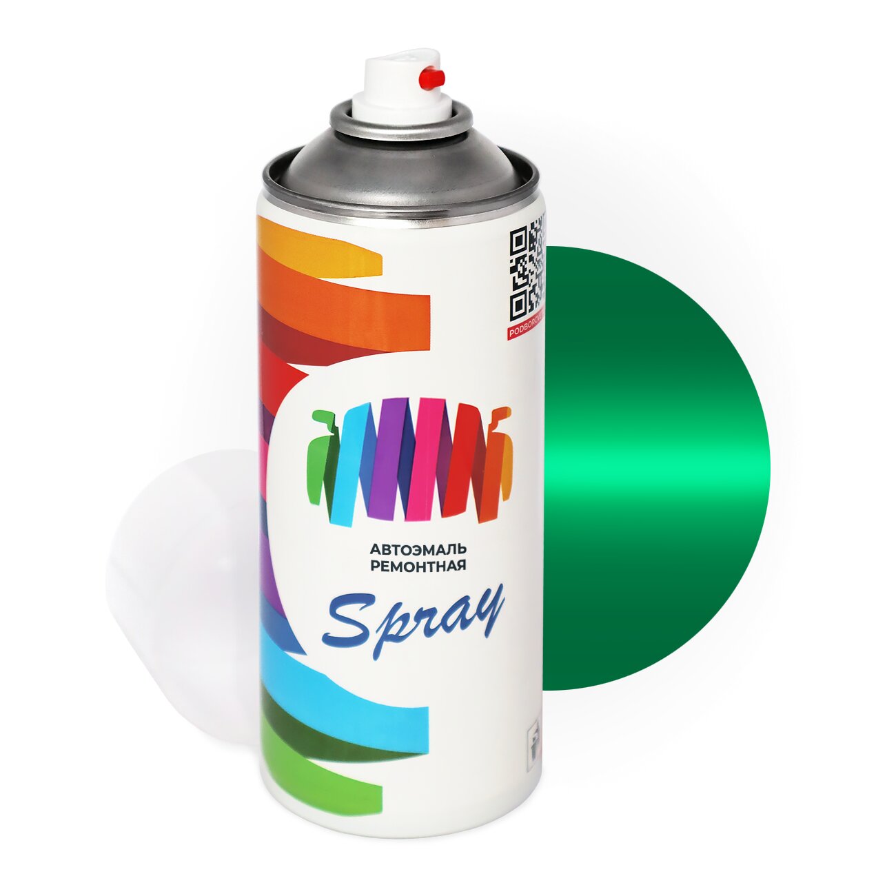 Аэрозольная краска для Toyota (Тойота) «Green», код цвета 6T0 (зеленый), базовая автоэмаль, баллончик 520 мл.