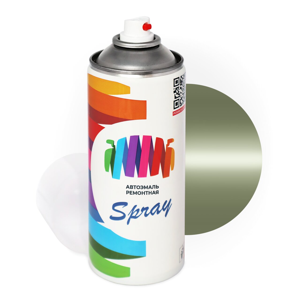 Аэрозольная краска для Volkswagen (Фольксваген) «Grau», код цвета L77Q (зелено-серый), базовая автоэмаль, баллончик 520 мл.