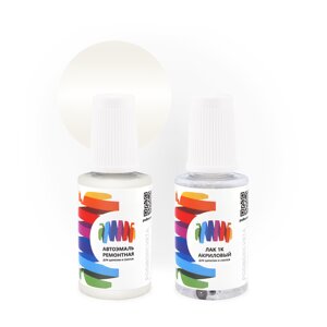 Подкраска для Saab (Сааб) «Cirrusweiss», код цвета 153 (белый), базовая автоэмаль с кисточкой от сколов и царапин, штрих-корректор 20 мл.