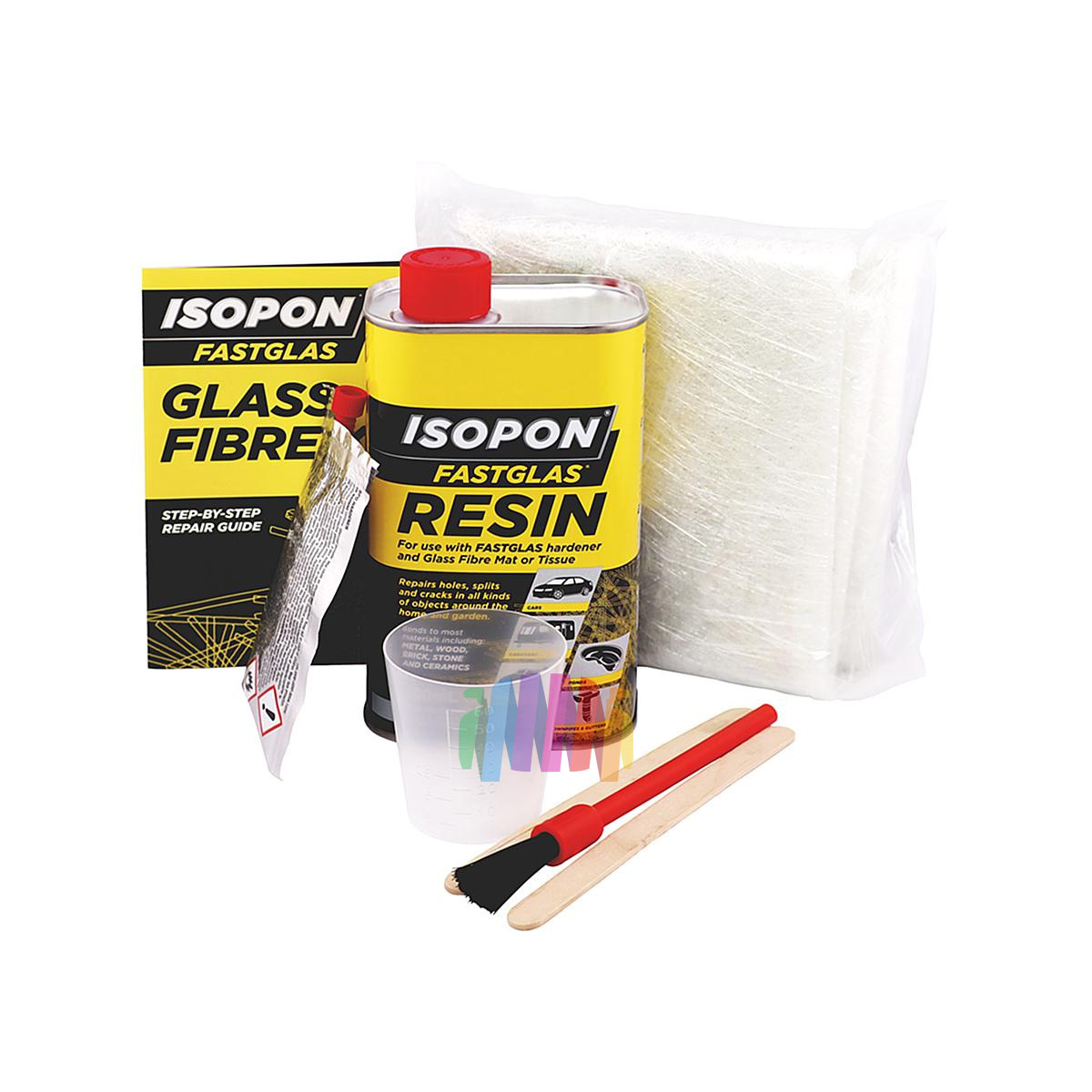 U-POL Комплект для ремонта стеклопластика ISOPON FASTGLASS большой 0,5 м2. 2