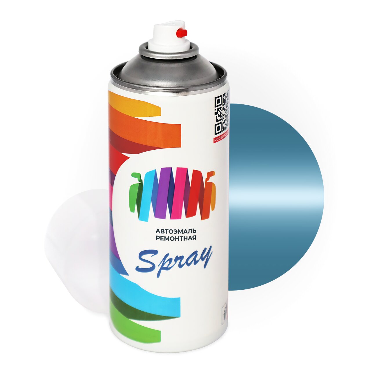Аэрозольная краска для Fiat (Фиат) «Azzurro Popeline», код цвета 401, 401/C (синий), базовая автоэмаль, баллончик 520 мл.