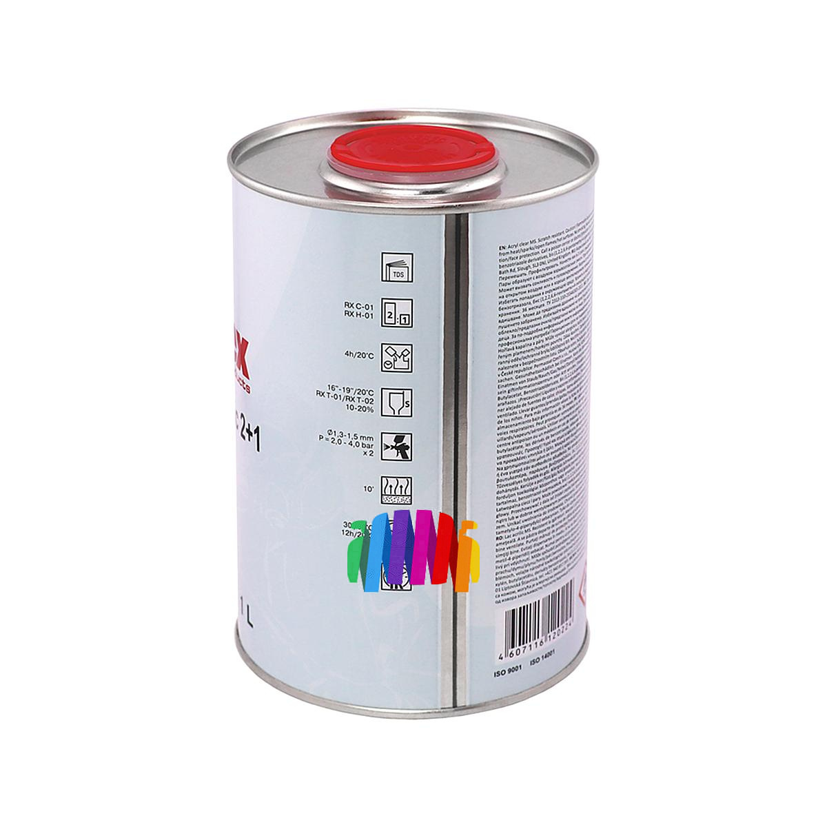 Лак акриловый Reoflex MS 2+1 Clear Classic 1 л. с отвердителем 0,5 л. 4