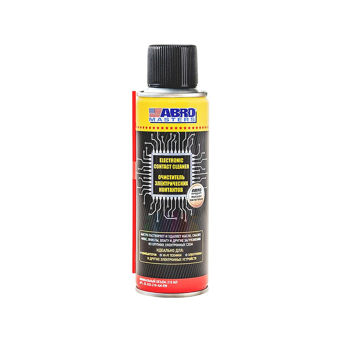 ABRO Masters EC-533-210-AM-RW Очиститель электронных контактов и клемм аккумуляторов аэрозоль 210 мл.