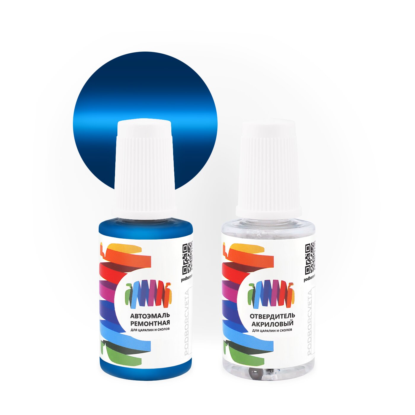 Подкраска для Isuzu (Исузу) «Porto Blue», код цвета 15U (синий), акриловая автоэмаль с кисточкой от сколов и царапин, штрих-корректор 20 мл.