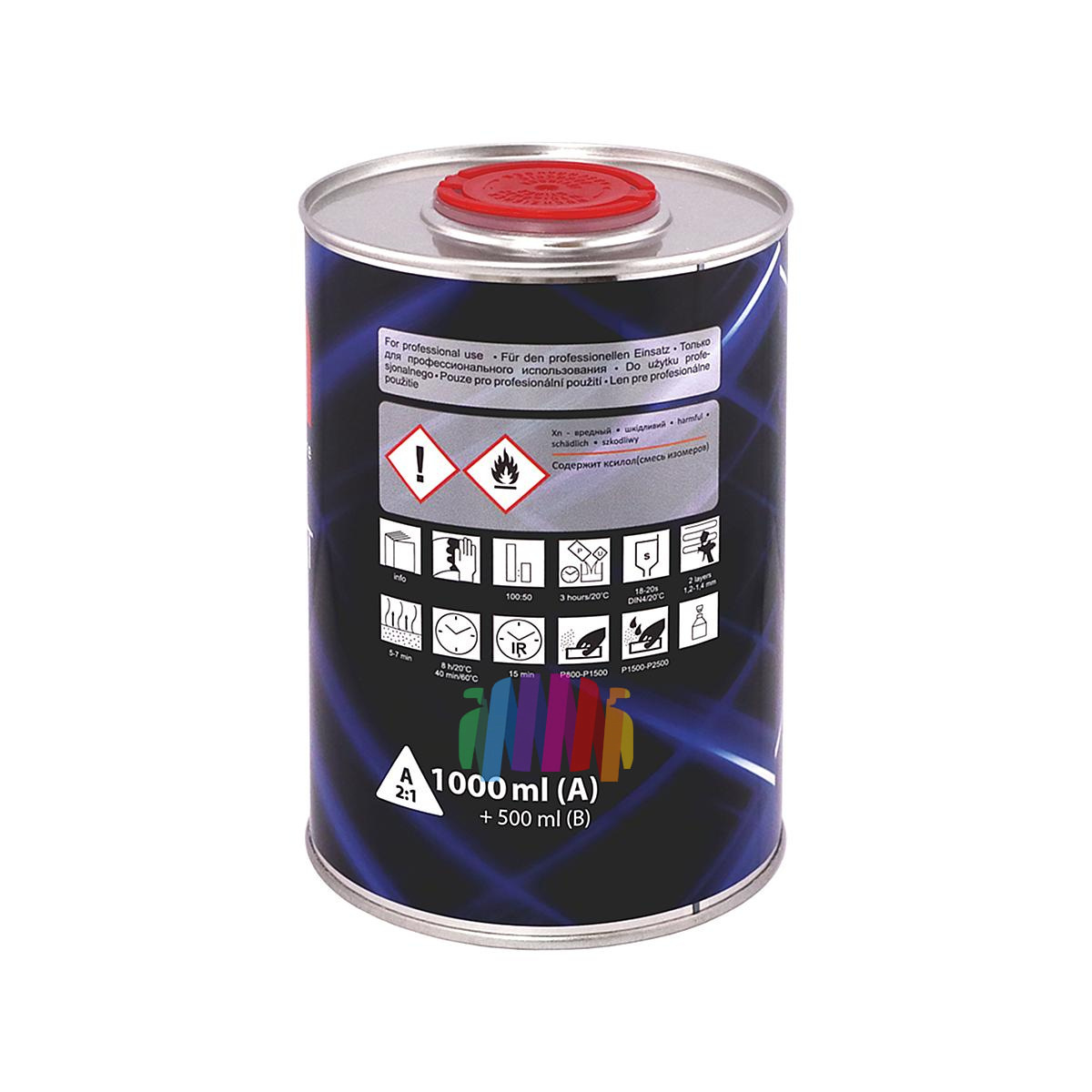 Лак акриловый прозрачный ILPA HS 2+1 Clear Coat 1 л. с отвердителем 0,5 л. 4