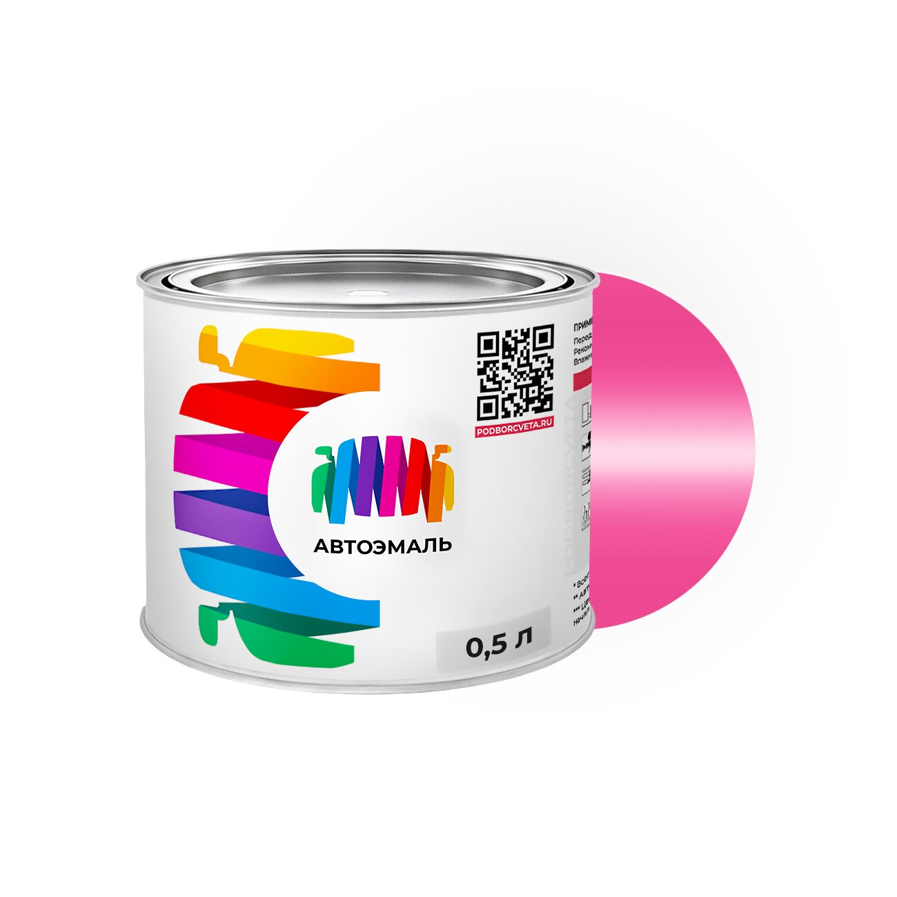 Автоэмаль Fiat (Фиат) «Rosa», код цвета 591, 591/A (фиолетовый), базовая краска 0,5 л.