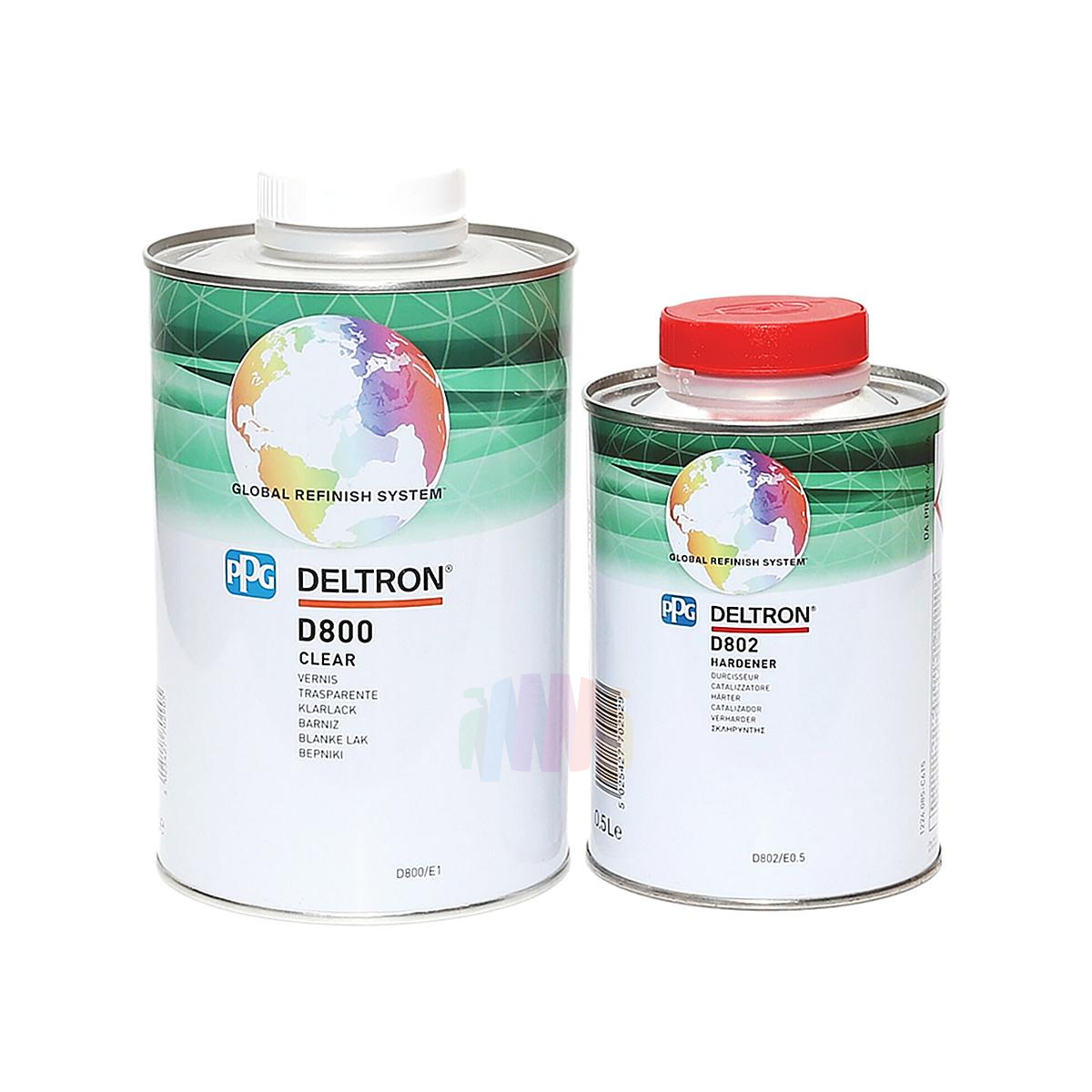 PPG Deltron D800 2+1 Clear MS Акрил-уретановый автомобильный лак 1 л. с отвердителем 0,5 л.