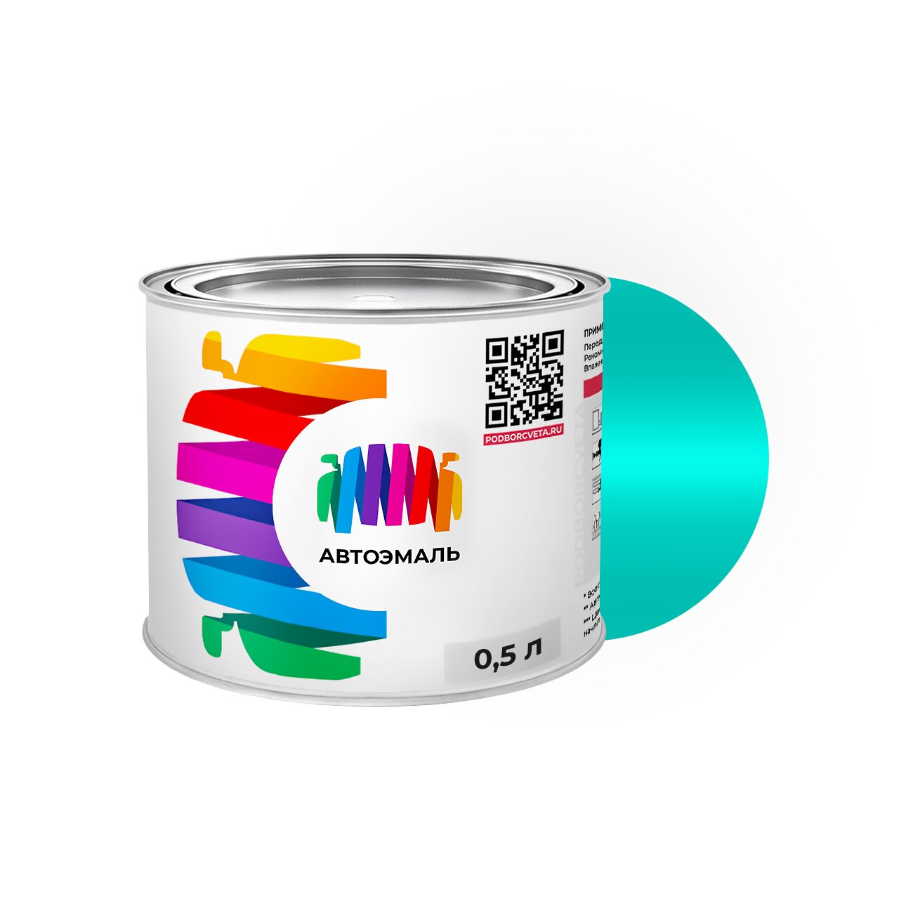 Автоэмаль Mitsubishi (Мицубиси) «Turquoise», код цвета FG (зеленый), базовая краска 0,5 л.