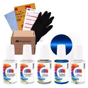 Ремкомплект для Aston Martin (Астон Мартин) «Electric Blue Graphic», код цвета 6126, HG6126CS, P6126ACA (синий), базовая автоэмаль, набор для ремонта сколов и царапин