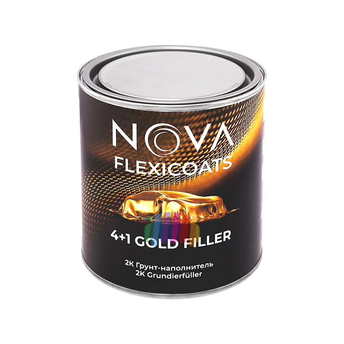 Акриловый автомобильный грунт-наполнитель NOVA Refinish 4+1 Gold Filler белый 2