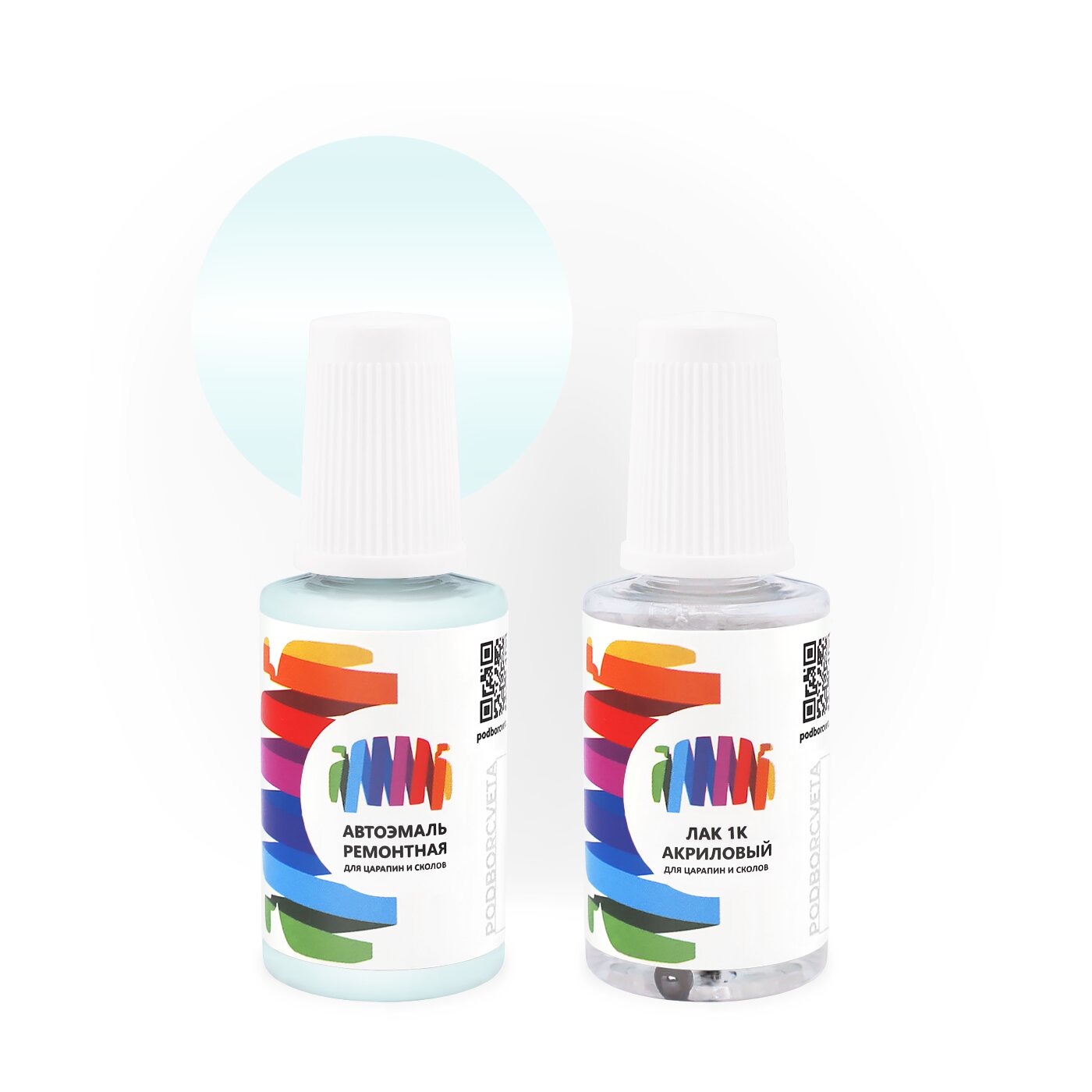 Подкраска для Mitsubishi (Мицубиси) «Pale Blue», код цвета CMT10061, T61 (синий), базовая автоэмаль с кисточкой от сколов и царапин, штрих-корректор 20 мл.