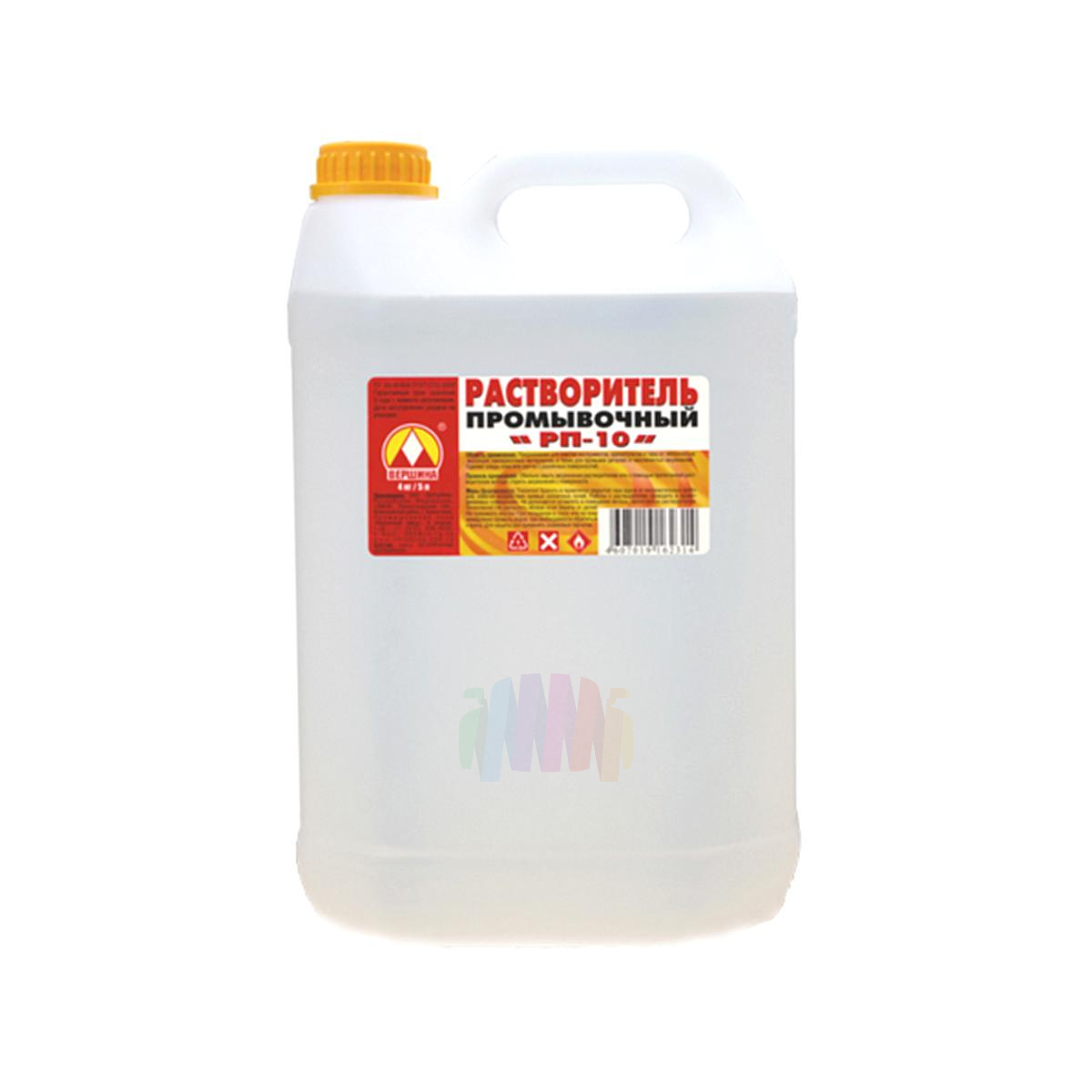 ВЕРШИНА РП-10 Очиститель растворитель промывочный для очистки инструментов и краскопультов в канистре 5 л.