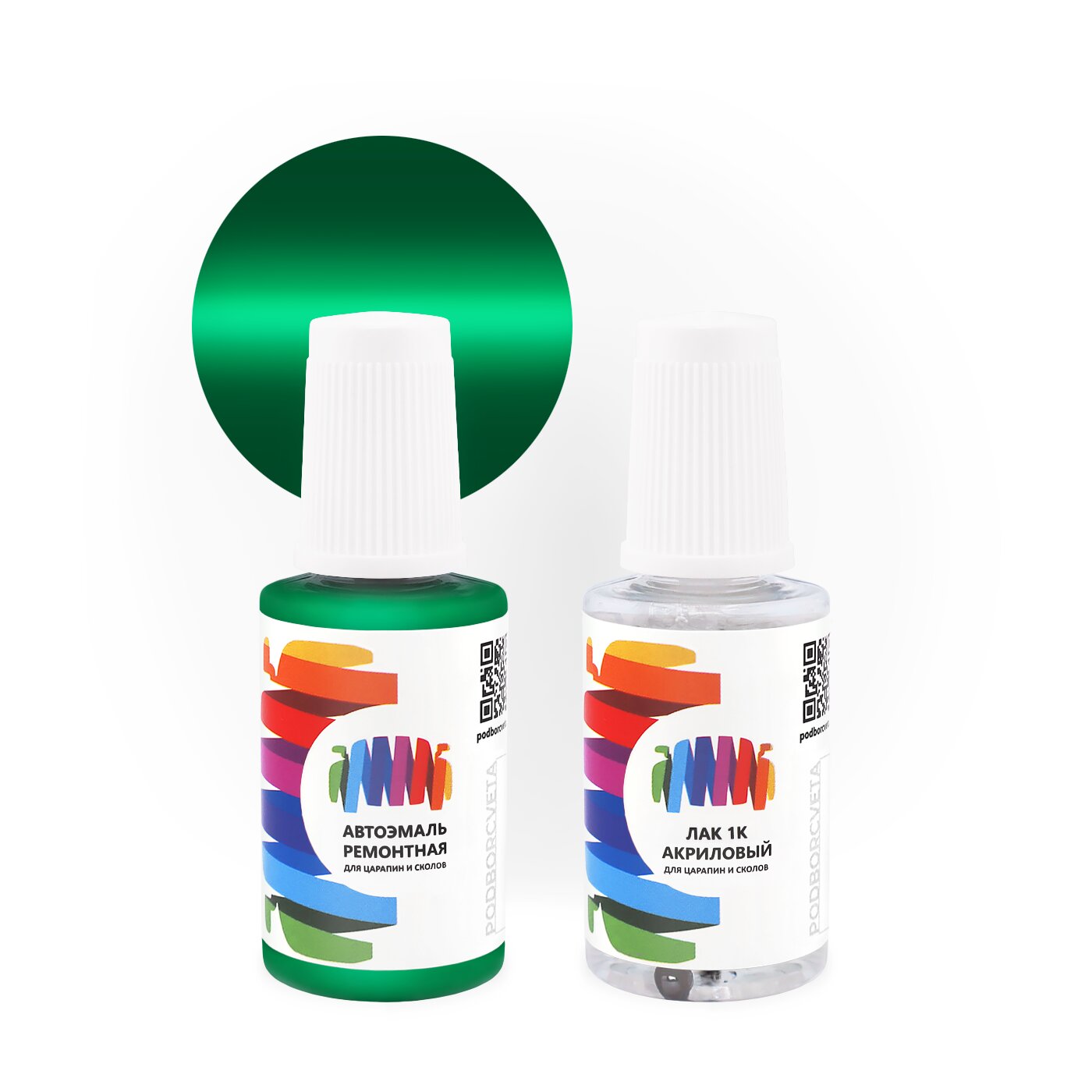 Подкраска для Opel (Опель) «Minzgruen», код цвета 40, 615, JH (зеленый), базовая автоэмаль с кисточкой от сколов и царапин, штрих-корректор 20 мл.