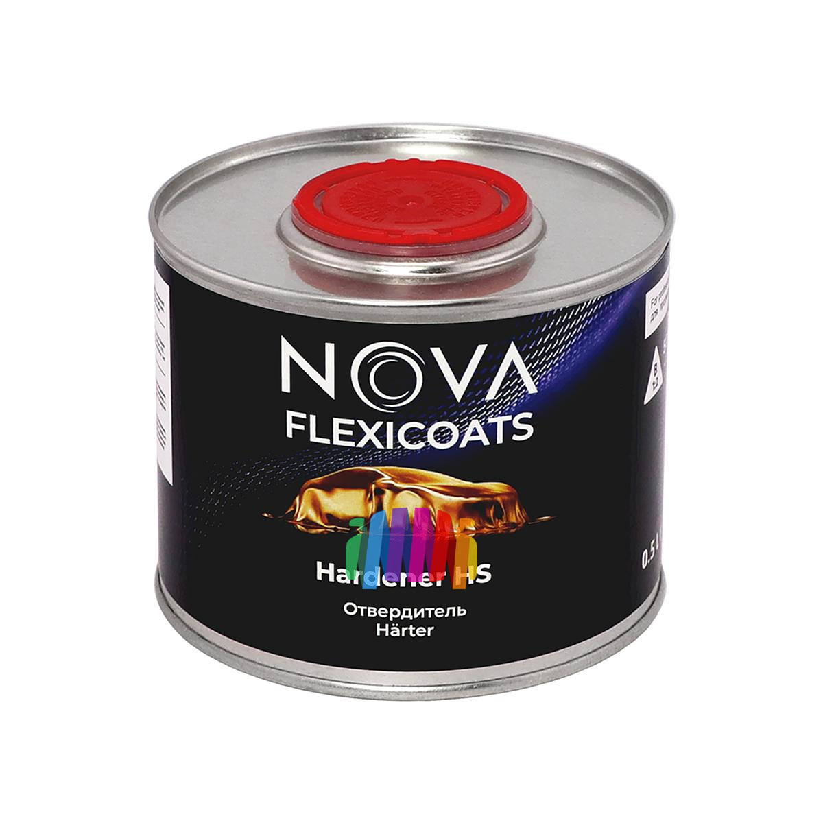 Прозрачный глянцевый акриловый автомобильный лак NOVA Flexicoats 2+1 HS 1 л. с отвердителем 0,5 л. 5
