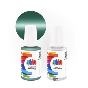 Подкраска для Hyundai (Хендэ) «Green Grey», код цвета QQ (зелено-серый), базовая автоэмаль с кисточкой от сколов и царапин, штрих-корректор 20 мл.