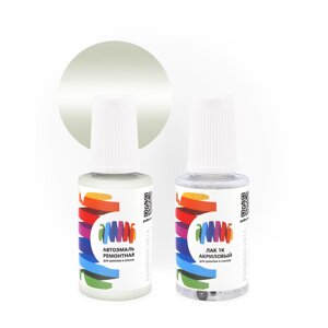 Подкраска для Mitsubishi (Мицубиси) «Fleurie», код цвета AC10994, W94 (белый), базовая автоэмаль 3 сл. с кисточкой от сколов и царапин, штрих-корректор 20 мл.