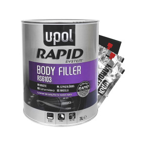 U-POL RS6103 Rapid Body Filler Шпатлевка быстросохнущая автомобильная универсальная 3 л. с шпателем