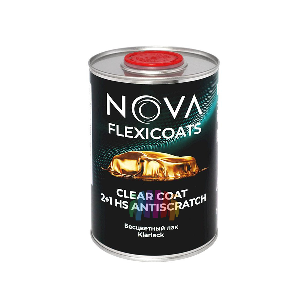 Устойчивый к царапинам автомобильный акриловый лак NOVA Flexicoats 2+1 HS Antiscratch 1 + 0,5 л. 3