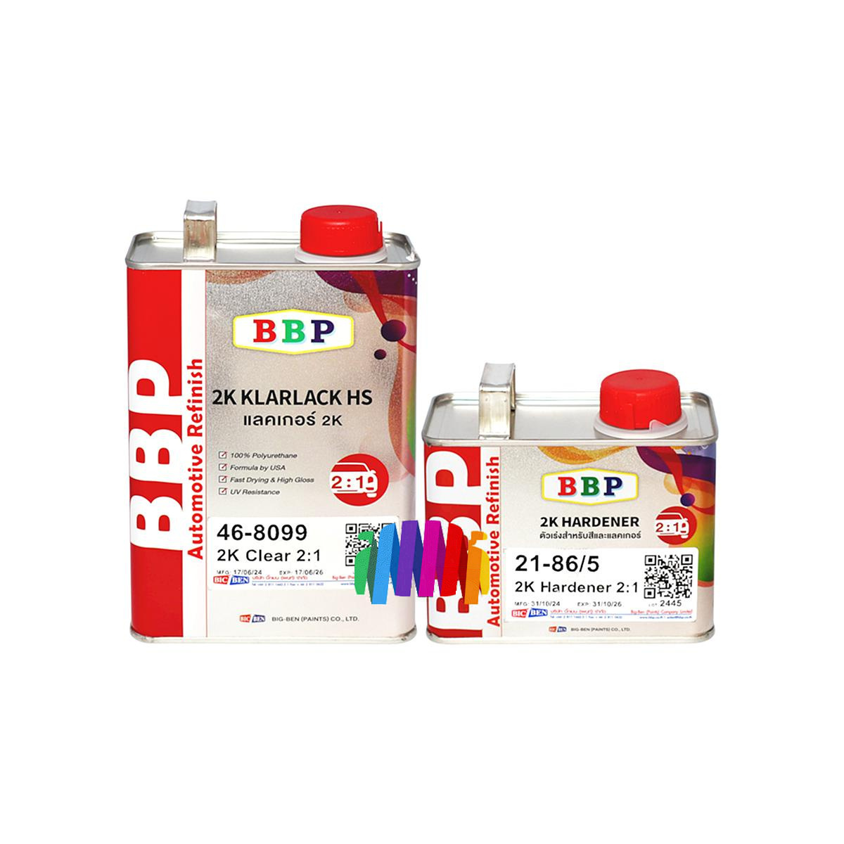 BBP BIC BEN Лак акриловый 2K HS Clear 2:1 1 л. с отвердителем 0,5 л. 01