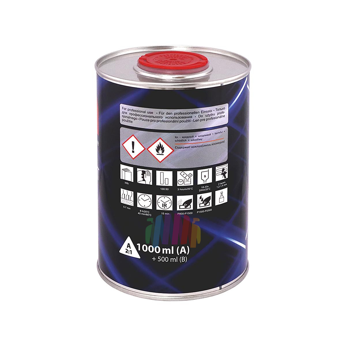 Лак акриловый прозрачный ILPA HS 2+1 Clear Coat 1 л. с отвердителем 0,5 л. 4