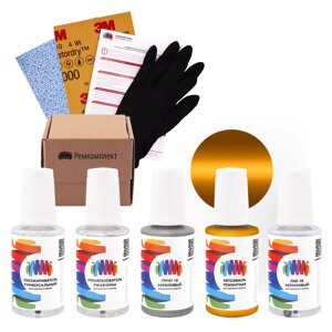 Ремкомплект для Pontiac (Понтиак) «Wildfire Gold», код цвета GHZ, WA662R (оранжево-желтый), базовая автоэмаль, набор для ремонта сколов и царапин