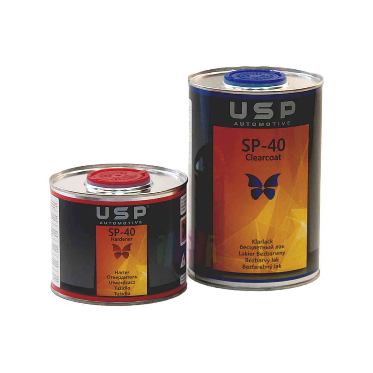 USP SP-40 MS 2:1 Clearcoat Бесцветный автомобильный лак 1 л. с отвердителем 0,5 л.