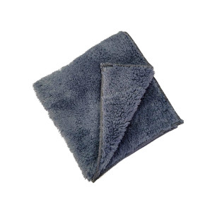 Мягкая салфетка из микрофибры для уборки и автомобиля серая, плотность 380 г./м2. (мегаворс) размер 40 * 40 см.