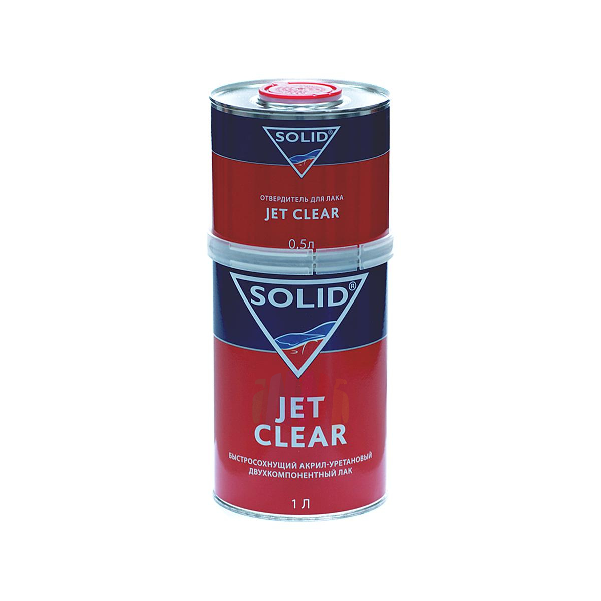 SOLID Jet Clear 2+1 Быстросохнущий акрил-уретановый лак 1 л. с отвердителем 0,5 л.