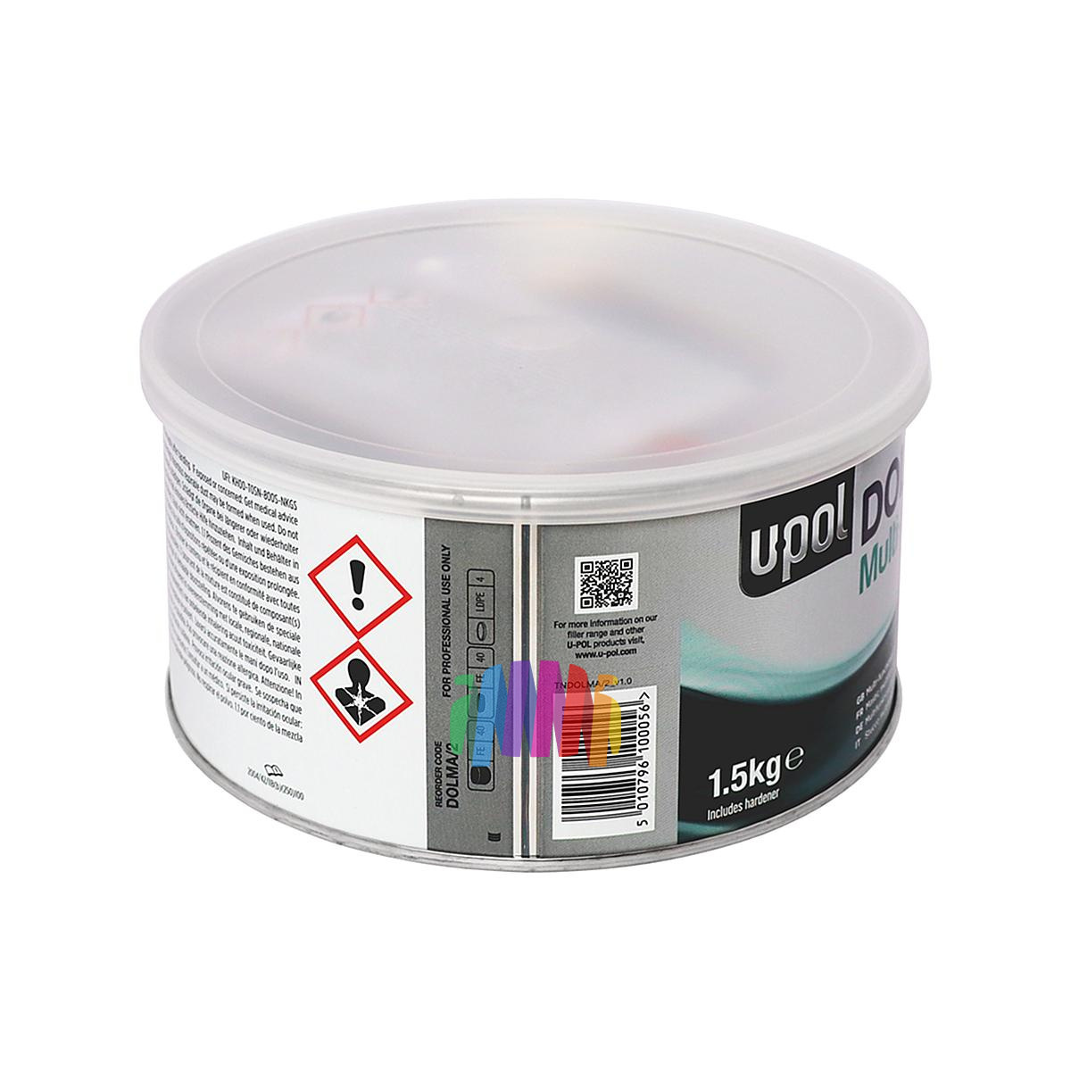 Шпатлевка быстросохнущая легкошлифуемая автомобильная U-POL DOLMA/2 Dolphin Multi Advance 1,5 кг. 2