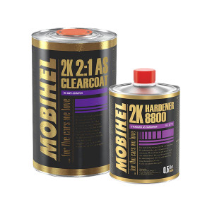 HELIOS MOBIHEL 2K 2+1 AS Clear Coat Высокоглянцевый акриловый лак 1 л. с отвердителем 0,5 л.