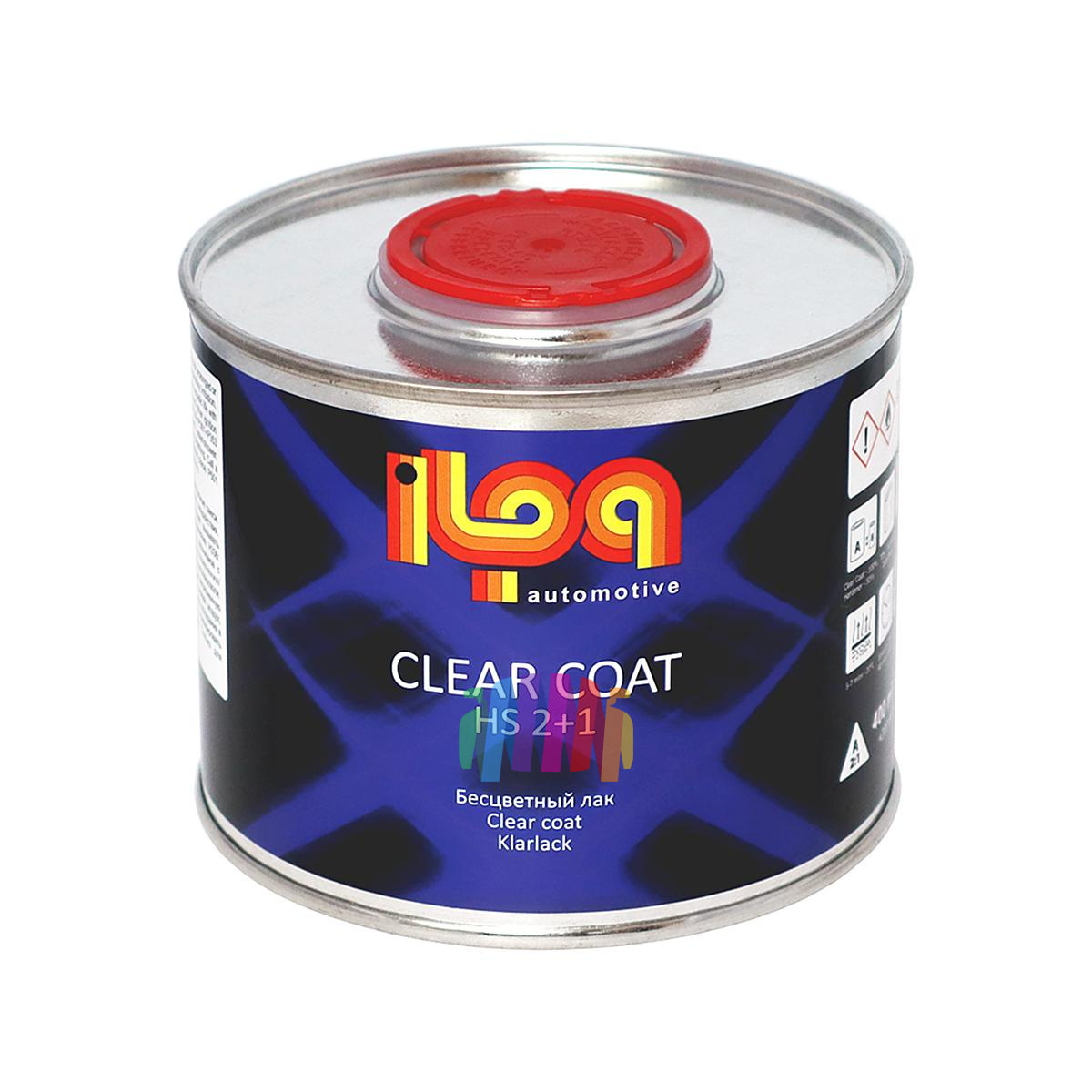 Лак акриловый прозрачный ILPA HS 2+1 Clear Coat 0,4 л. с отвердителем 0,2 л. 2