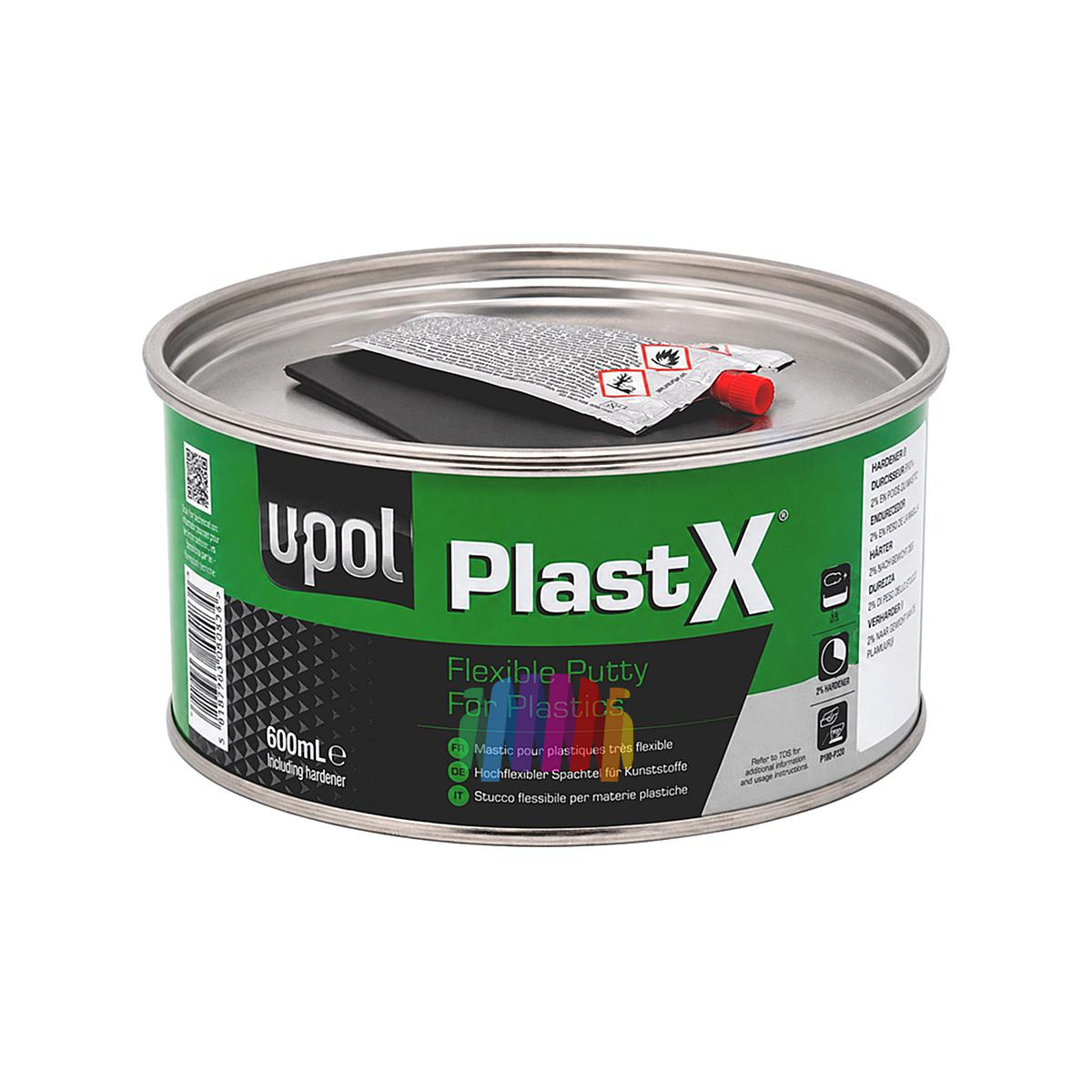 Шпатлевка для пластика эластичная U-POL PLAS/6 Plast X 6 Plastic Filler 600 мл. 2