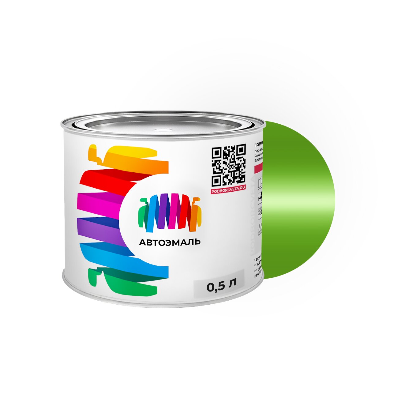 Автоэмаль Mitsubishi (Мицубиси) «Hanil Green», код цвета ZHG (зеленый), базовая краска 0,5 л.