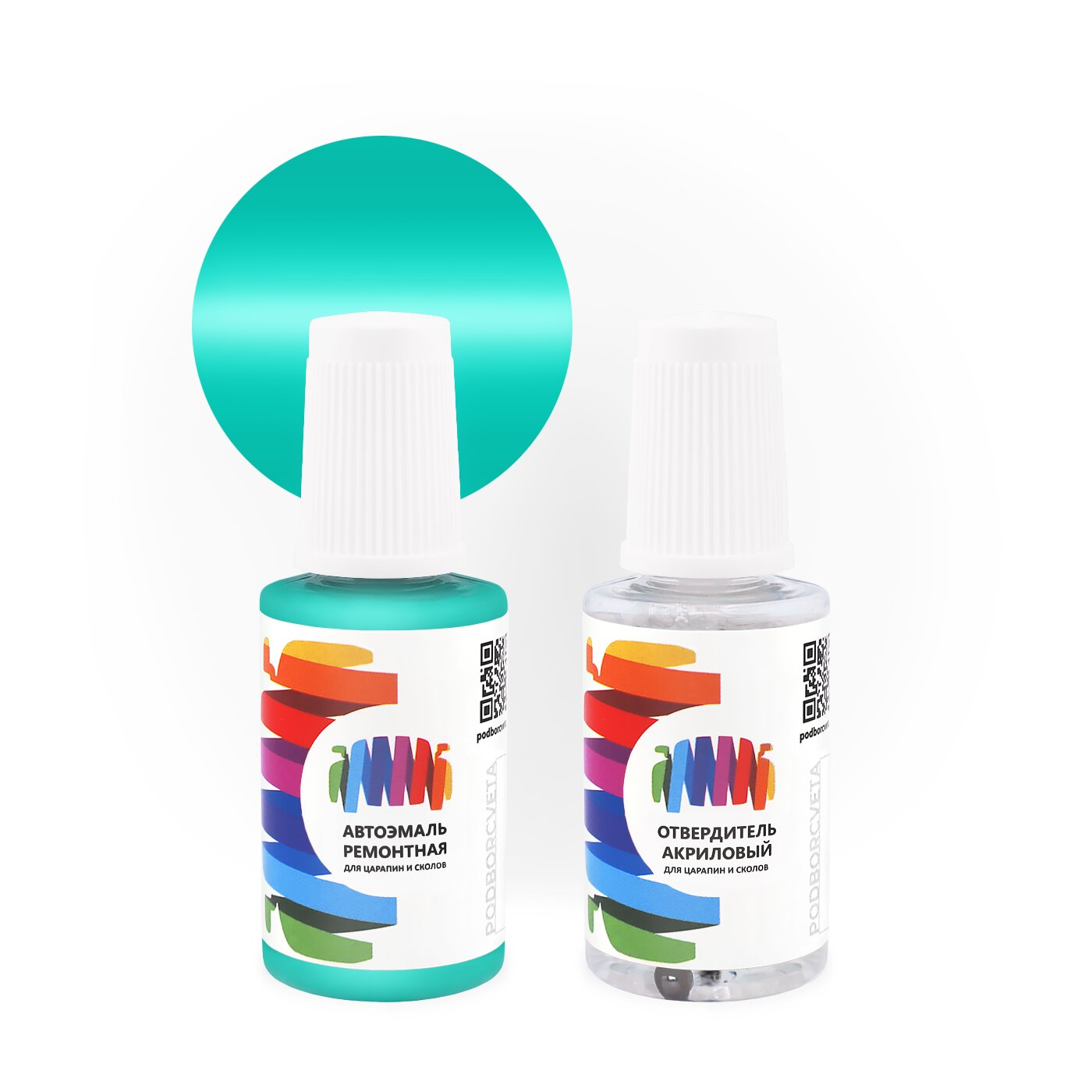 Подкраска для Scania (Скания) «Green», код цвета 1366960 (зеленый), акриловая автоэмаль с кисточкой от сколов и царапин, штрих-корректор 20 мл.