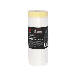 FORMEL FM-70010331100 Pre-Taped Masking Film Пленка маскирующая укрывная с клеевым краем 1100 мм. * 33 м. 10 микрон