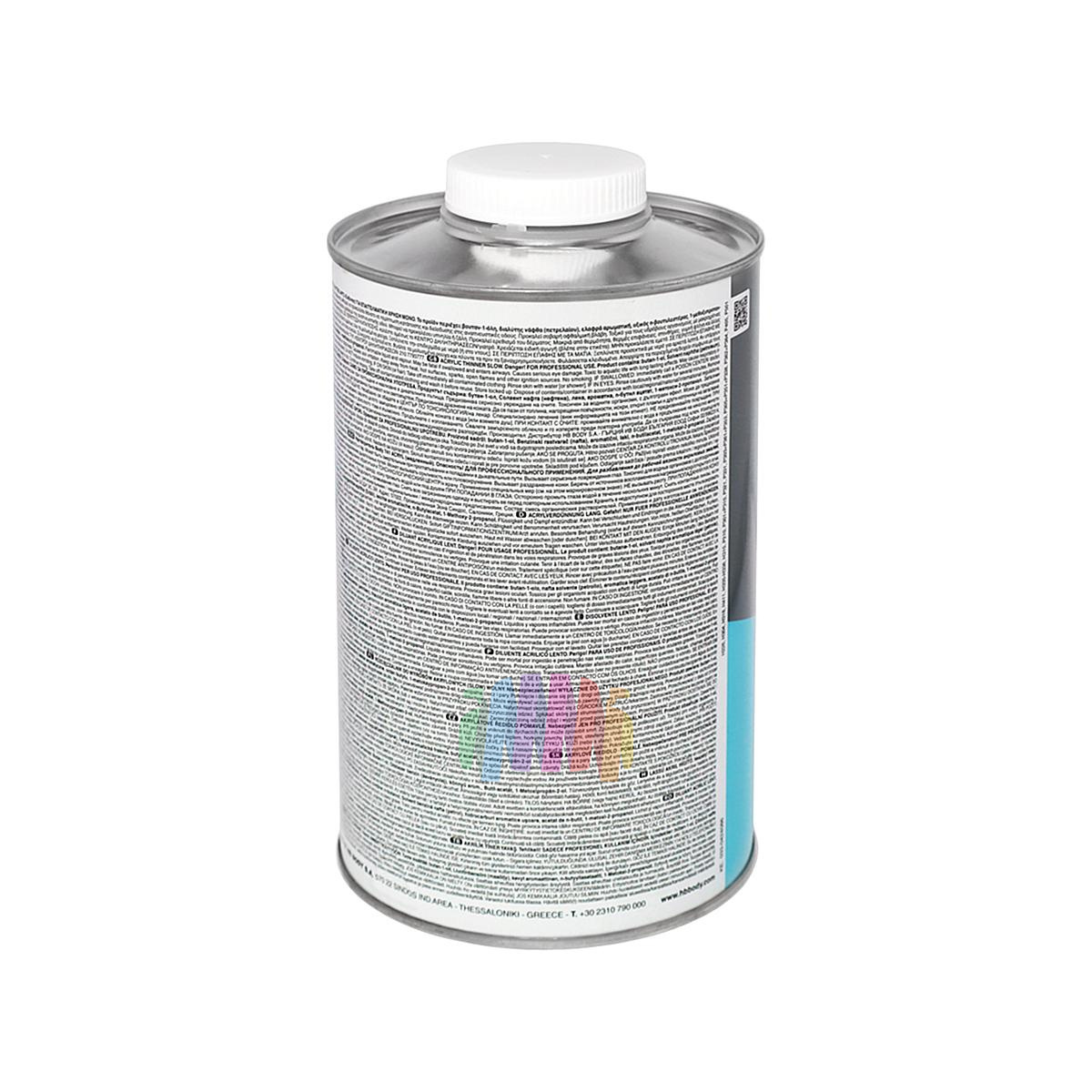 Разбавитель акриловый медленный HB Body 741 Acryl Slow Thinner 1 л. 3