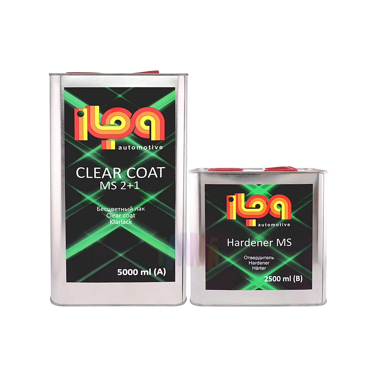ILPA MS 2+1 Clear Coat Лак акриловый автомобильный бесцветный 5 л. с отвердителем 2,5 л.