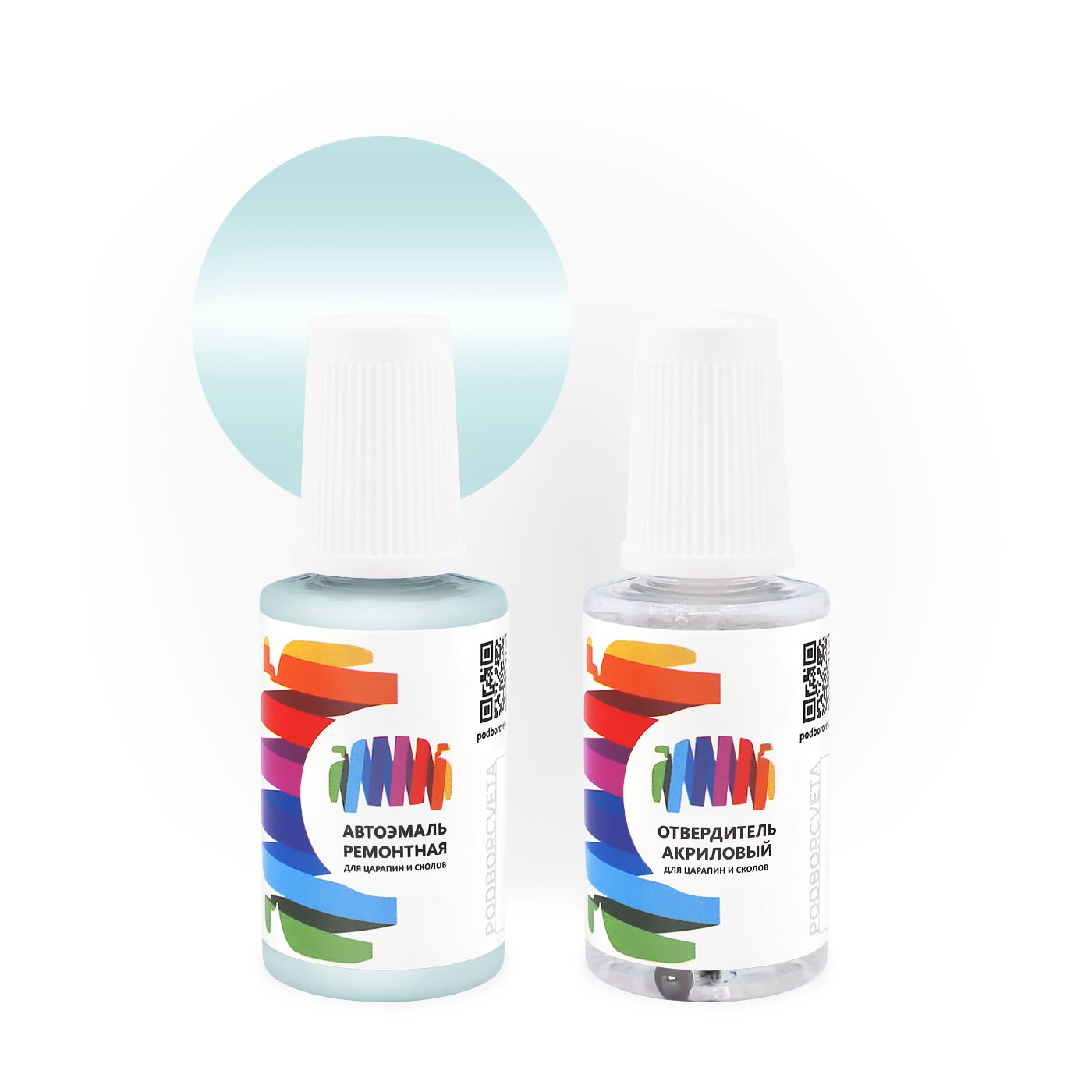 Подкраска для Opel (Опель) «Azurblau», код цвета 19L, 227 (сине-серый), акриловая автоэмаль с кисточкой от сколов и царапин, штрих-корректор 20 мл.