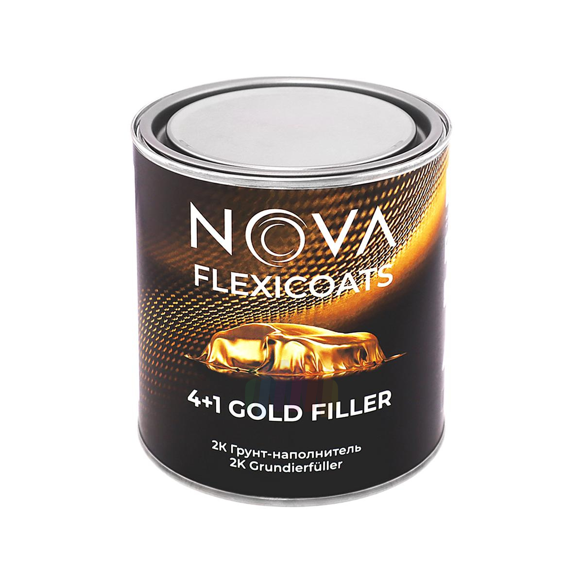 Акриловый автомобильный грунт-наполнитель NOVA Refinish 4+1 Gold Filler белый 2